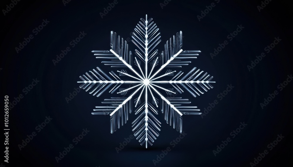 Poster snowflake design made from intricate geometric lines