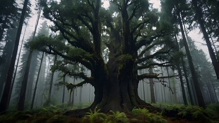 Fototapeta premium The big trees in the forest 