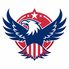 American eagle birds exercise vector image silhouette illustration cartoon music logo