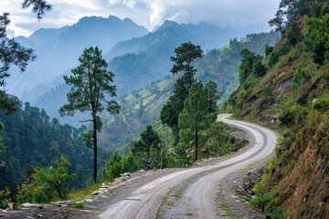 High resolution image of Himalayan country road in India for large print