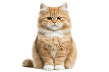 delightful British Longhair captivates with its soft, plush coat and round face, exuding a sense of calm as it sits still, fully aware of its surroundings.