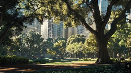 Urban Oasis: A Moment of Tranquility Amidst the Cityscape