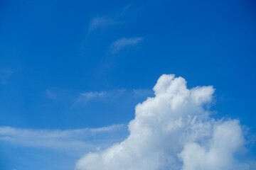 夏の入道雲と青空