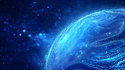 Fototapeta premium abstract blue background with bubbles