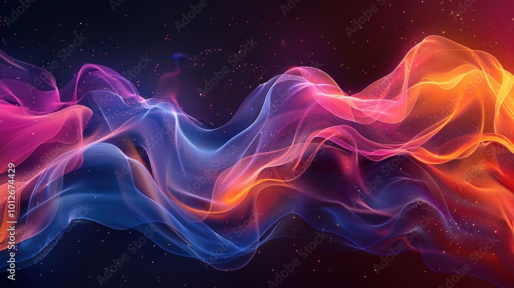 Poster abstract colorful wave pattern