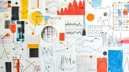 Business diagram and equipment  and graph.