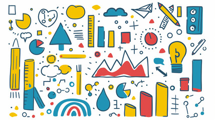 Business diagram and equipment  and graph.