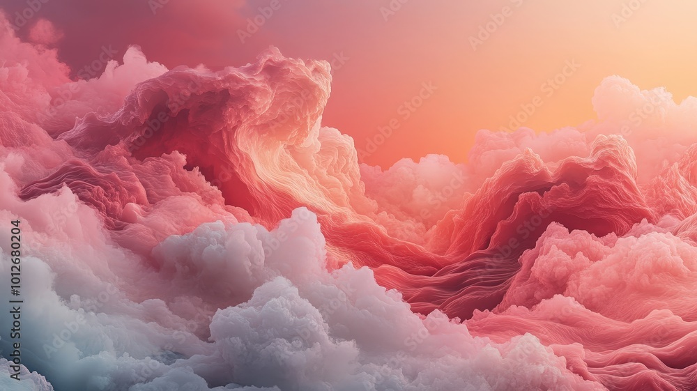 Aufkleber ethereal multicolored sky with flowing patterns