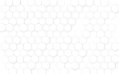 3d Hexagonal structure futuristic white background and Embossed Hexagon, Seamless pattern of hexagons background technology with hexagons. 