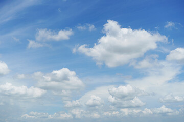 The blue sky and white clouds