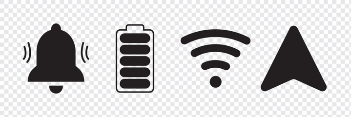 5G bar icon isolated on background. Status bar symbol modern, simple, vector, icon for website design, mobile app, ui. Vector Illustration