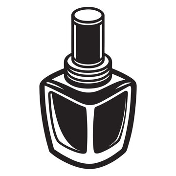 recommend clip art: Nail polish bottle silhouette vector illustration