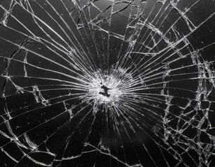 Fototapeta premium broken glass window