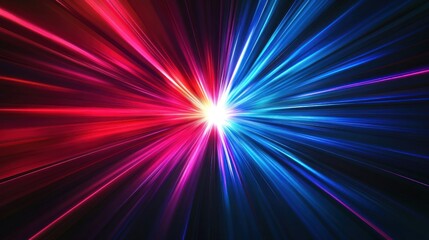 Abstract Light Burst with Vivid Hues