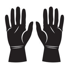Obraz premium Black Gloves with Open Palms for Various Uses