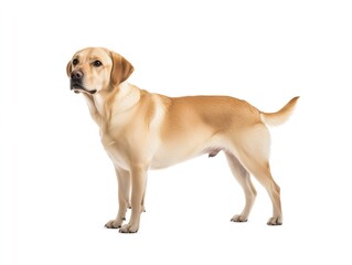 Labrador retriever dog isolated on white background