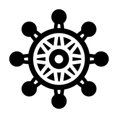 Obraz premium dharma wheel Solid icon