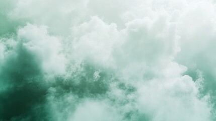 White Clouds in Green Sky