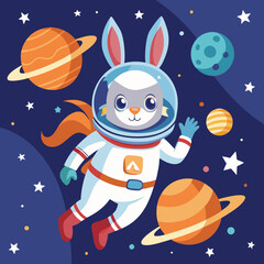 Naklejka premium astronaut in space