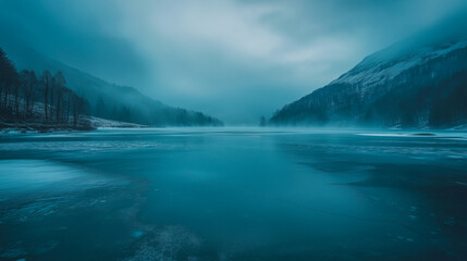 Fototapeta premium frozen lake