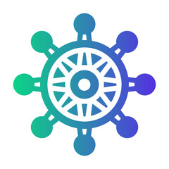 Obraz premium dharma wheel Gradient icon