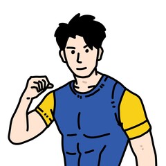 illustration of a cartoon man