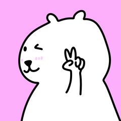 hand drawn cute rabbit in a white background. illustration.