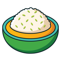 Rice vector illustration isolated on a white background