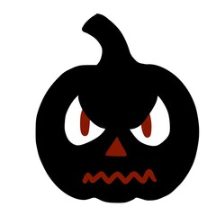 halloween pumpkin with scary face
