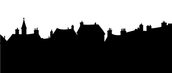 Housing roof silhouette © safri