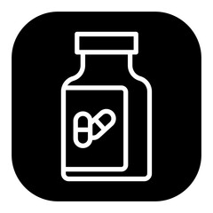 Pills Bottle Vector Icons