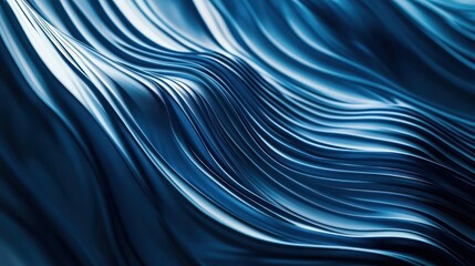 Obraz premium Abstract Blue Wavy Pattern