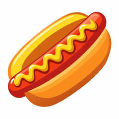 hot dog with ketchup and mustard