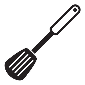 recommend clip art: Spatula silhouette vector on a white background