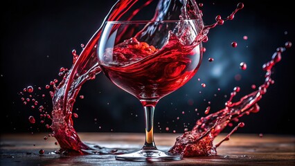 Captivating Super Slow Motion Pouring of Red Wine in Twister Shape - High Speed Cinema Capture for Stunning Visuals