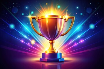 Elegant trophy icon representing triumph and accomplishment in competitions, perfect for celebrating achievements during events and recognizing outstanding performances in various fields.