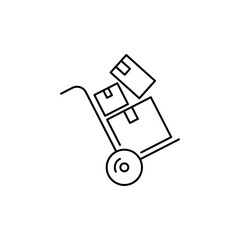 Hand cart icon, shopping cart icon, Delivery Service