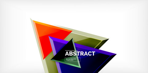 Triangle glass shapes geometric abstract background. Vector Illustration For Wallpaper, Banner, Background, Card, Book Illustration, landing page