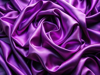 Fototapeta premium Vibrant purple silk fabric flows elegantly in 4K, showcasing luxurious textures perfect for fashion, stunning backgrounds, and inspiring creative projects. Ideal for all artistic endeavors.
