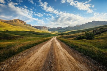 Morning mountain road