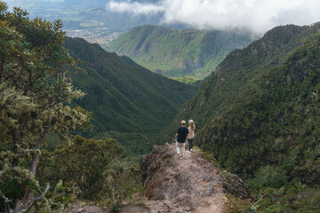 Couple on top of the mountain