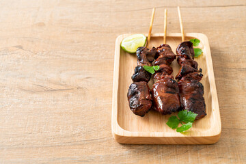 grilled chicken liver with herbs and spices
