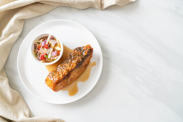 fried snapper fish with fish sauce and spicy salad