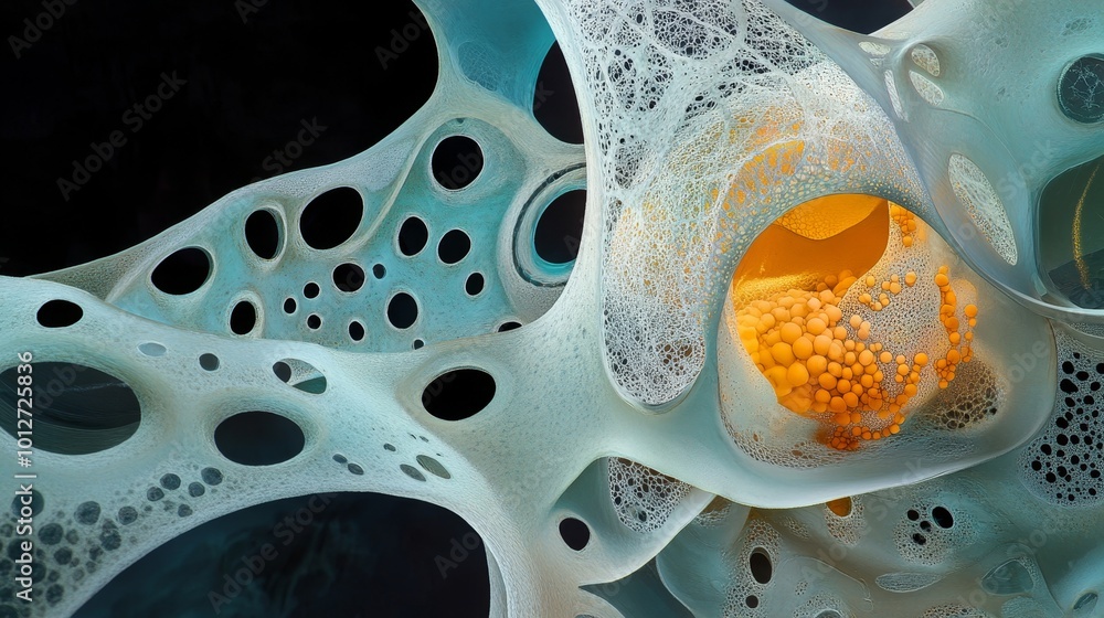 Aufkleber a mesmerizing image showcasing the intricate beauty of biological structures captured through micros