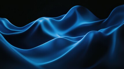 Obraz premium Abstract Blue Fabric Waves