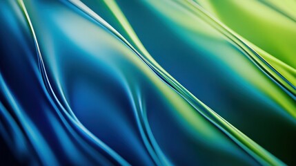 Fototapeta premium Abstract Blue and Green Liquid Waves