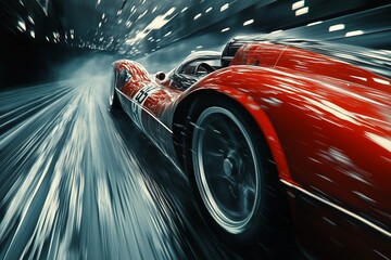 sportcar in high speed by generative ai