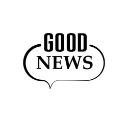 good news megaphone sign on white background	