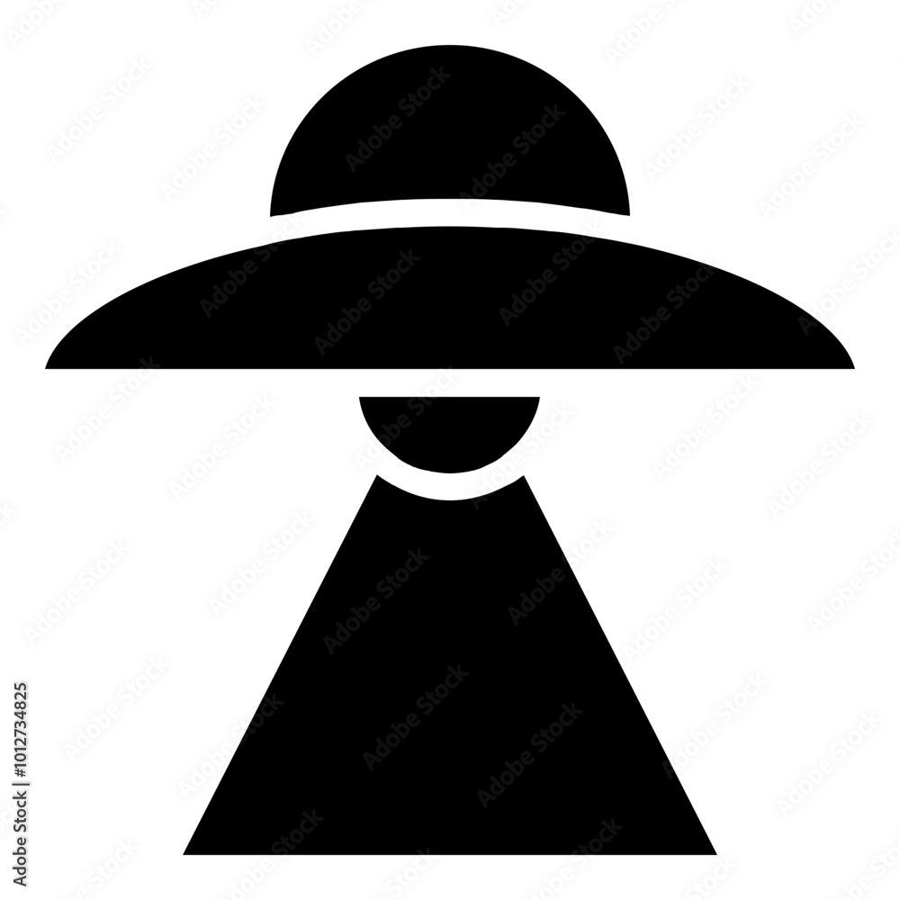 Poster alien spaceship icon in solid style. simple universe symbol vector illustration — pixel-perfect icon