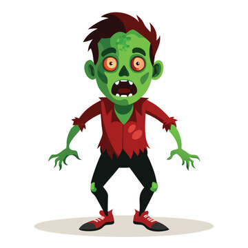recommend clip art: Cartoon evil Zombies, Isolated on a white background. Vector illustration.